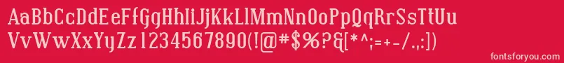SfcovingtonBold Font – Pink Fonts on Red Background