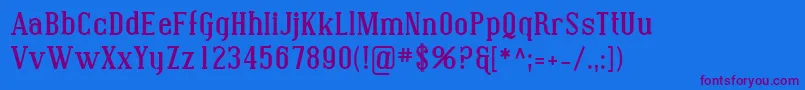 SfcovingtonBold Font – Purple Fonts on Blue Background