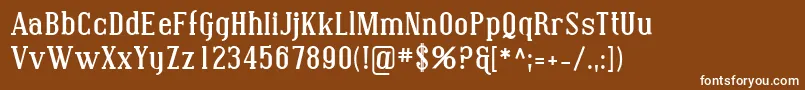 フォントSfcovingtonBold – 茶色の背景に白い文字