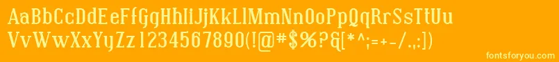 SfcovingtonBold Font – Yellow Fonts on Orange Background