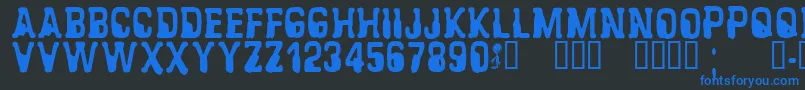 CfalienabductionRegular Font – Blue Fonts on Black Background