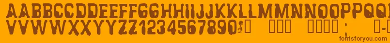 CfalienabductionRegular Font – Brown Fonts on Orange Background