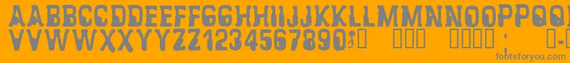 Шрифт CfalienabductionRegular – серые шрифты на оранжевом фоне