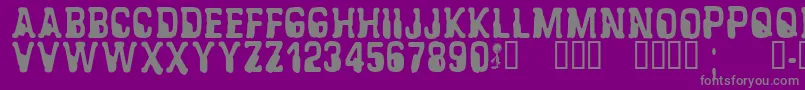 CfalienabductionRegular-Schriftart – Graue Schriften auf violettem Hintergrund