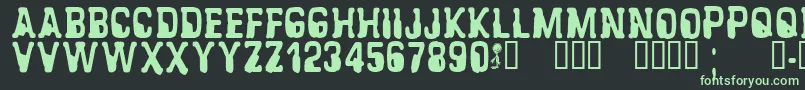 CfalienabductionRegular-fontti – vihreät fontit mustalla taustalla