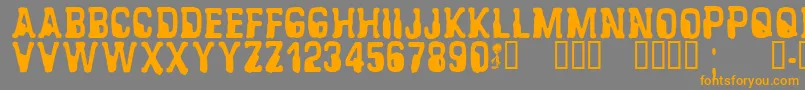 CfalienabductionRegular Font – Orange Fonts on Gray Background