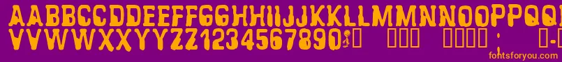 CfalienabductionRegular Font – Orange Fonts on Purple Background