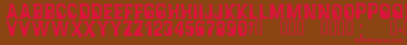 CfalienabductionRegular Font – Red Fonts on Brown Background