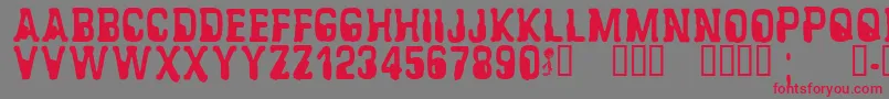 CfalienabductionRegular-Schriftart – Rote Schriften auf grauem Hintergrund
