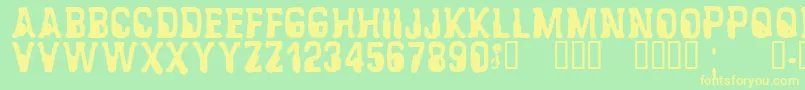 Lisätietoja CfalienabductionRegular-fontista CfalienabductionRegular-fontti – keltaiset fontit vihreällä taustalla