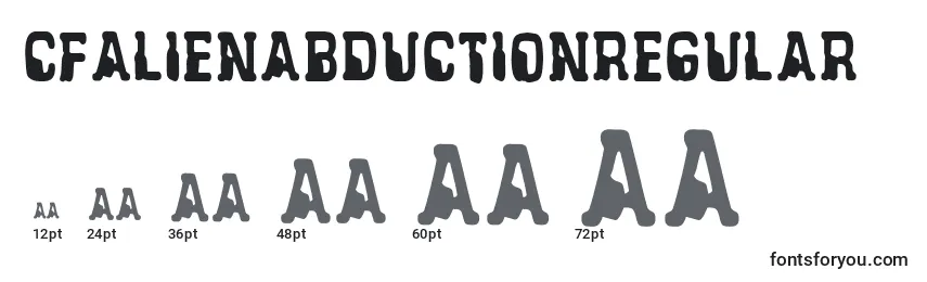 CfalienabductionRegular Font Sizes