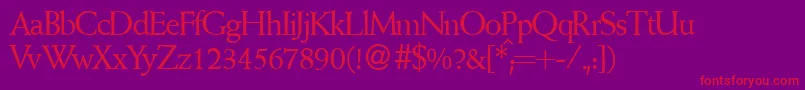 WeinantikdbNormal Font – Red Fonts on Purple Background