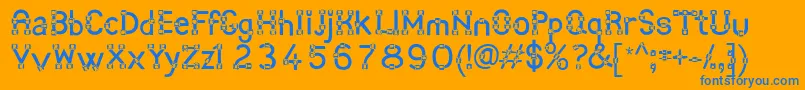 Angot Font – Blue Fonts on Orange Background