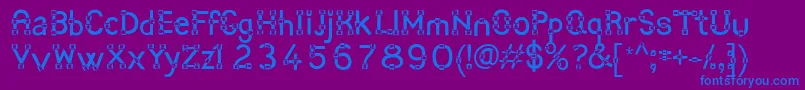 Angot Font – Blue Fonts on Purple Background