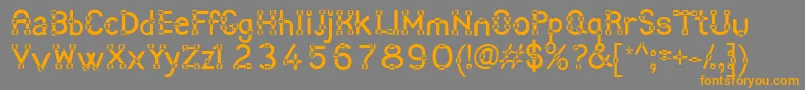 Angot Font – Orange Fonts on Gray Background