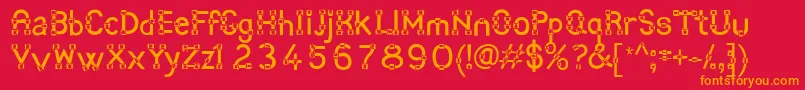 Angot Font – Orange Fonts on Red Background