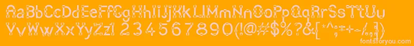 Angot Font – Pink Fonts on Orange Background