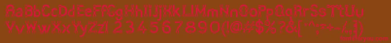 Angot Font – Red Fonts on Brown Background