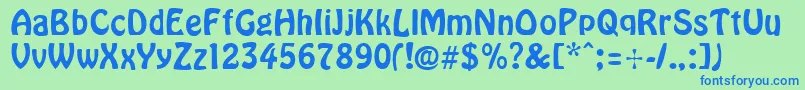 フォントCyrillichoverNormal – 青い文字は緑の背景です。
