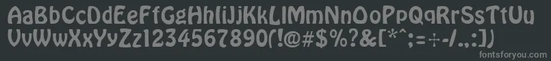 CyrillichoverNormal Font – Gray Fonts on Black Background