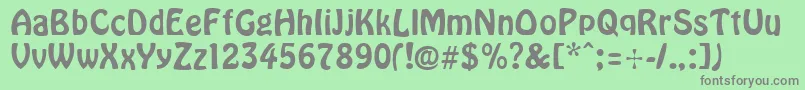 CyrillichoverNormal Font – Gray Fonts on Green Background