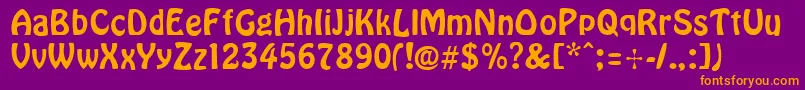 CyrillichoverNormal Font – Orange Fonts on Purple Background