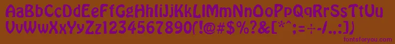 CyrillichoverNormal Font – Purple Fonts on Brown Background