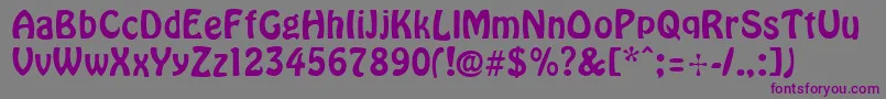 CyrillichoverNormal Font – Purple Fonts on Gray Background