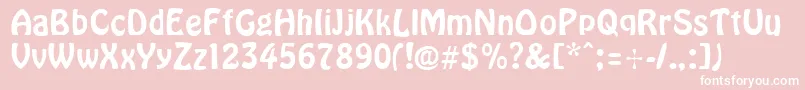 CyrillichoverNormal Font – White Fonts on Pink Background