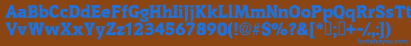 Oritdisplayssk Font – Blue Fonts on Brown Background