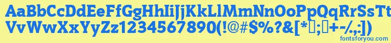 Oritdisplayssk Font – Blue Fonts on Yellow Background
