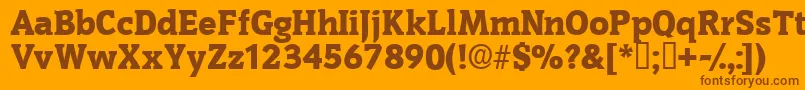 Oritdisplayssk Font – Brown Fonts on Orange Background