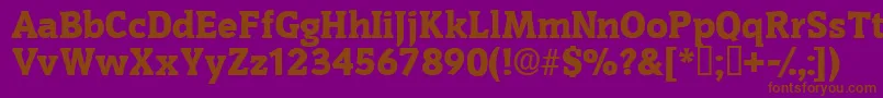 Oritdisplayssk Font – Brown Fonts on Purple Background