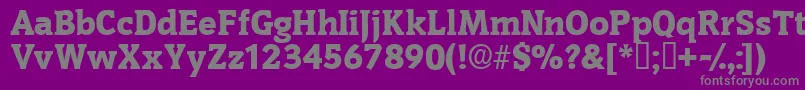 Czcionka Oritdisplayssk – szare czcionki na fioletowym tle