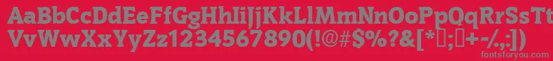 Oritdisplayssk Font – Gray Fonts on Red Background