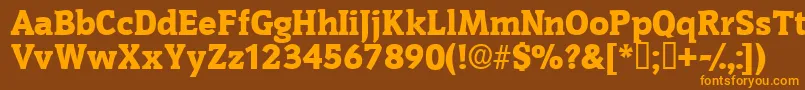 Шрифт Oritdisplayssk – оранжевые шрифты на коричневом фоне