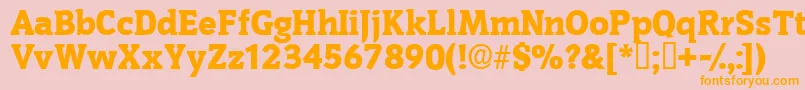 Oritdisplayssk Font – Orange Fonts on Pink Background