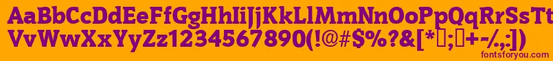 Oritdisplayssk Font – Purple Fonts on Orange Background