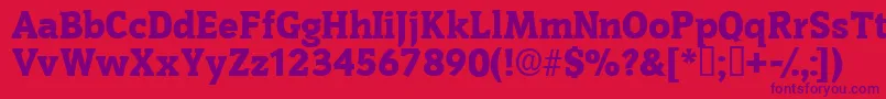 Oritdisplayssk Font – Purple Fonts on Red Background