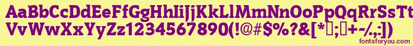 Oritdisplayssk Font – Purple Fonts on Yellow Background