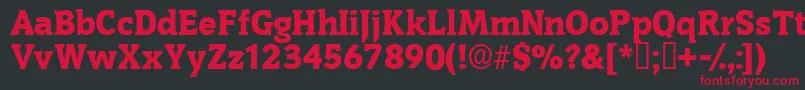 Oritdisplayssk Font – Red Fonts on Black Background