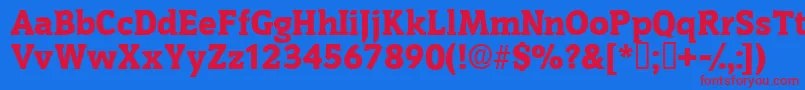 Oritdisplayssk Font – Red Fonts on Blue Background