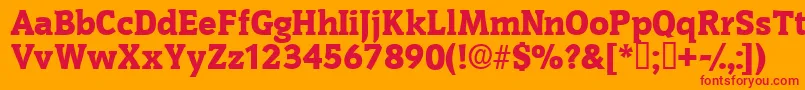 Oritdisplayssk Font – Red Fonts on Orange Background