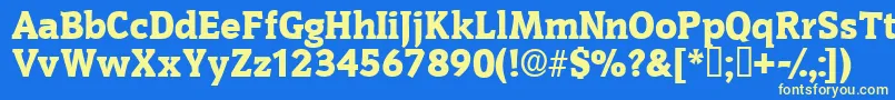 Oritdisplayssk Font – Yellow Fonts on Blue Background