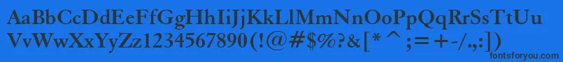 Eleggarb Font – Black Fonts on Blue Background