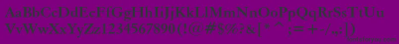 Eleggarb-fontti – mustat fontit violetilla taustalla