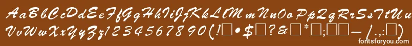 RebeckaRegular Font – White Fonts on Brown Background