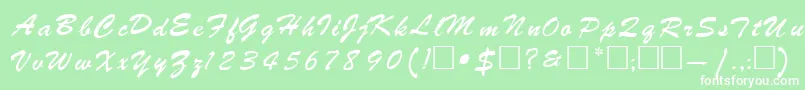 RebeckaRegular Font – White Fonts on Green Background