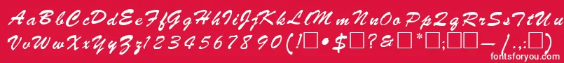 RebeckaRegular Font – White Fonts on Red Background