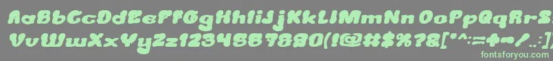 CreamyButterBoldItalic Font – Green Fonts on Gray Background